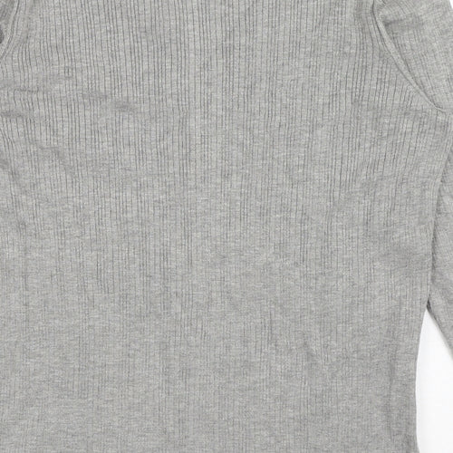 NEXT Womens Grey Round Neck Viscose Cardigan Jumper Size 16