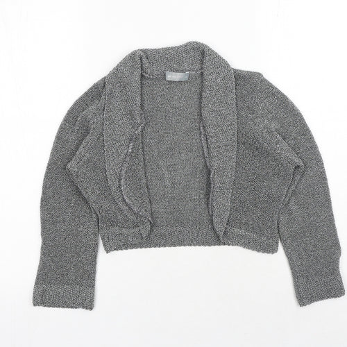 Marks and Spencer Womens Grey V-Neck Acrylic Shrug Jumper Size S