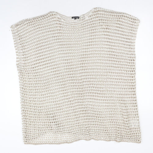 Casamia Womens Beige Round Neck Acrylic Pullover Jumper Size M - Size M/L