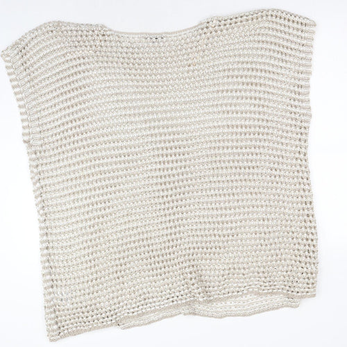 Casamia Womens Beige Round Neck Acrylic Pullover Jumper Size M - Size M/L