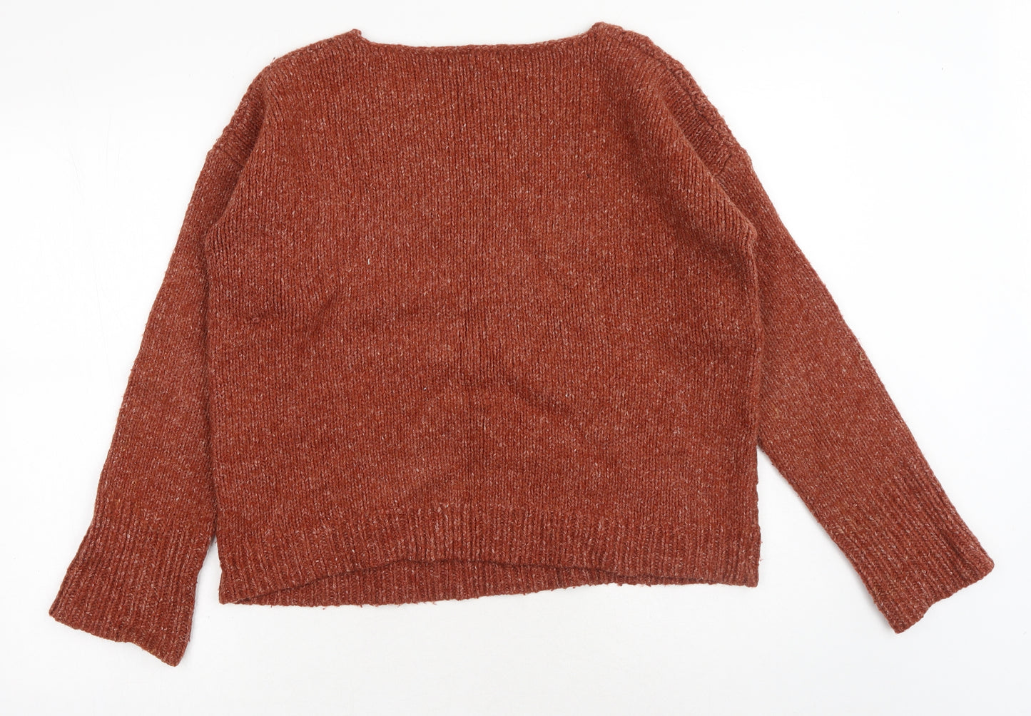 Gap Womens Brown Scoop Neck Cotton Pullover Jumper Size M
