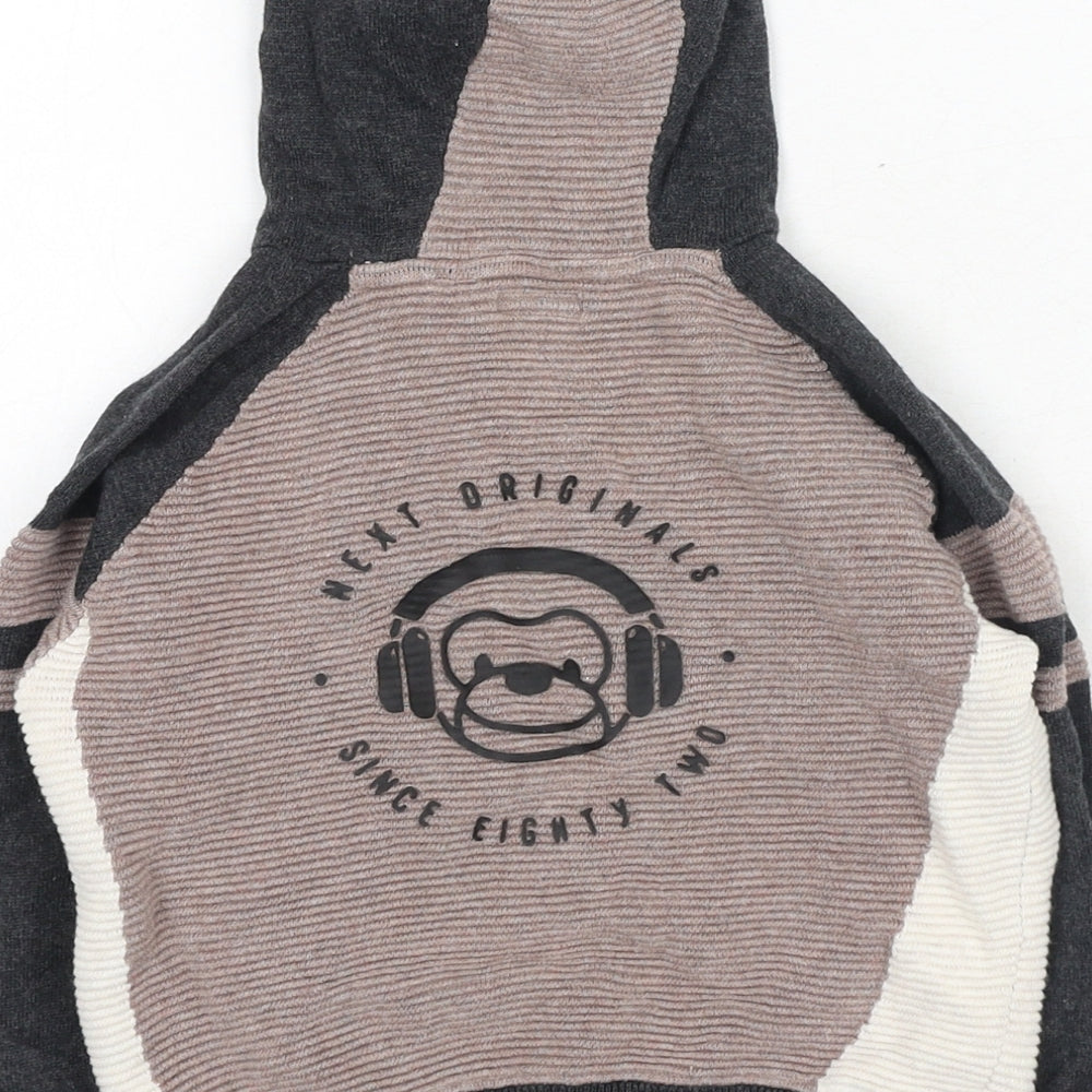 NEXT Boys Grey Cotton Pullover Hoodie Size 3-4 Years Pullover