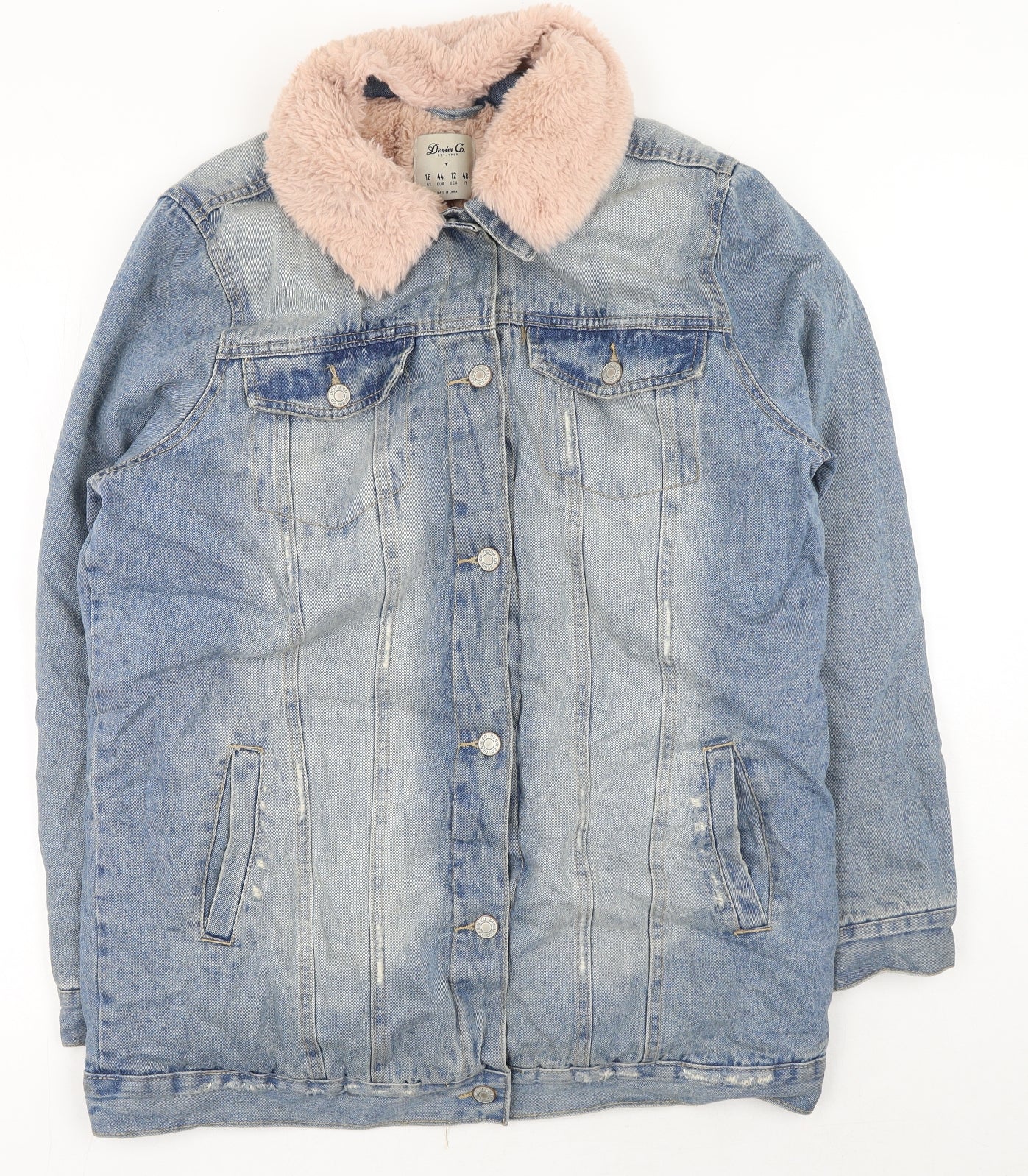 Primark Womens Blue Jacket Size 16 Button