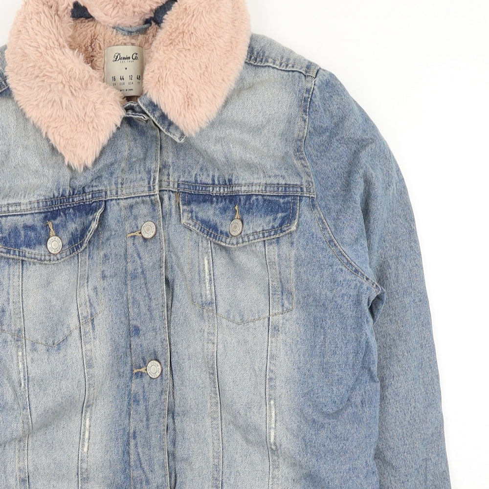 Primark Womens Blue Jacket Size 16 Button