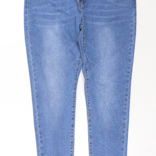 SheIn Womens Blue Cotton Skinny Jeans Size L Regular Button