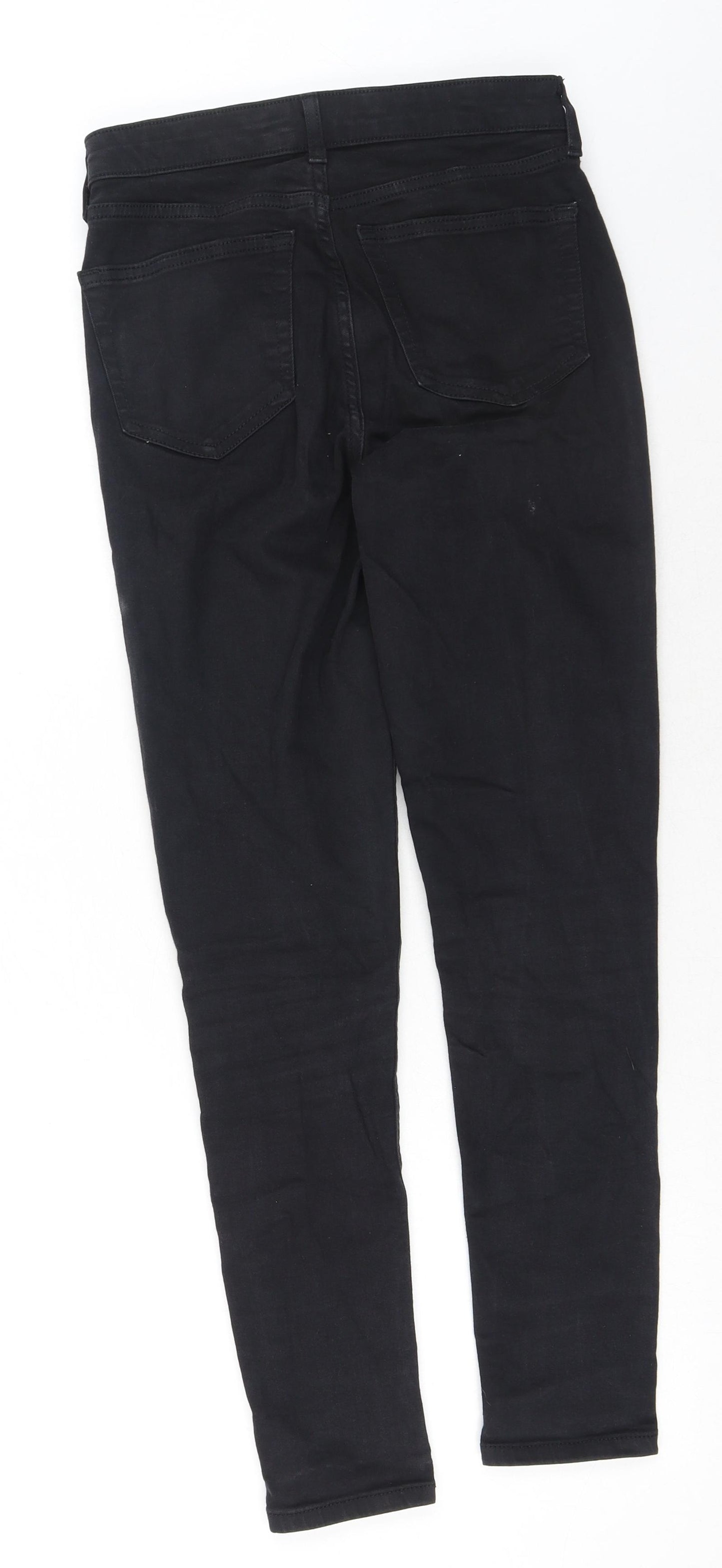 Topshop Womens Black Cotton Skinny Jeans Size 26 in Regular Zip