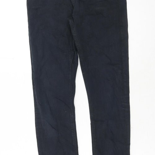 Topshop Womens Black Cotton Skinny Jeans Size 28 in Regular Button