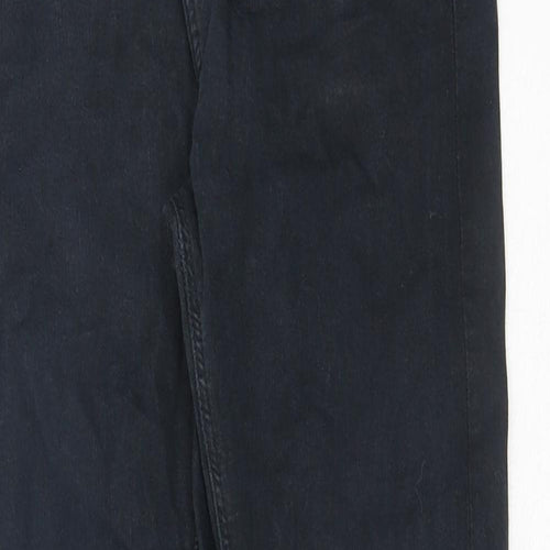 Topshop Womens Black Cotton Skinny Jeans Size 28 in Regular Button
