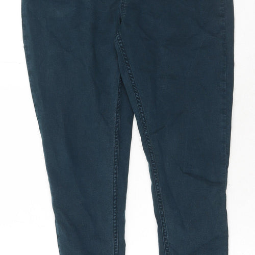Marks and Spencer Womens Green Cotton Skinny Jeans Size 32 in Regular Button