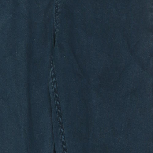 Marks and Spencer Womens Green Cotton Skinny Jeans Size 32 in Regular Button