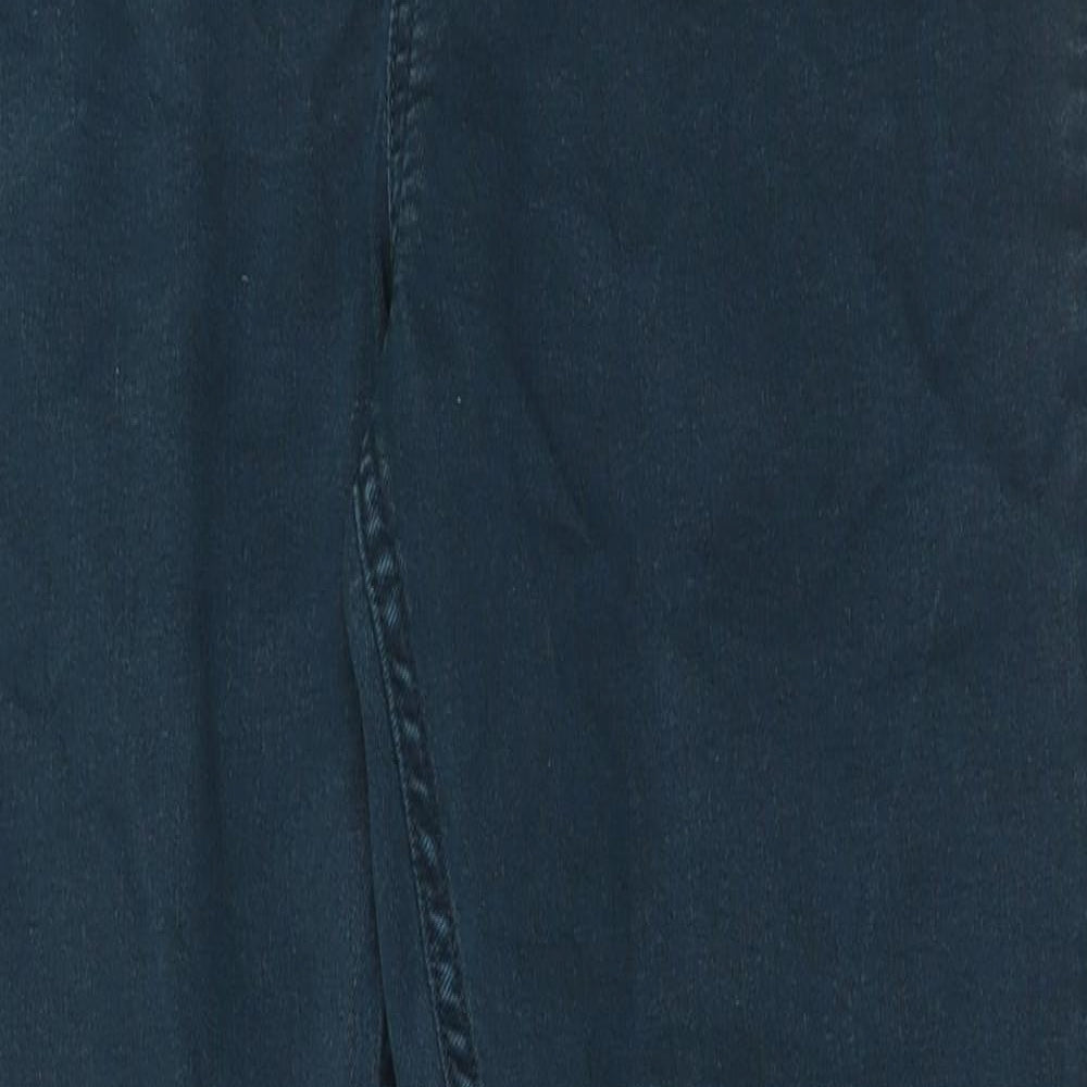 Marks and Spencer Womens Green Cotton Skinny Jeans Size 32 in Regular Button