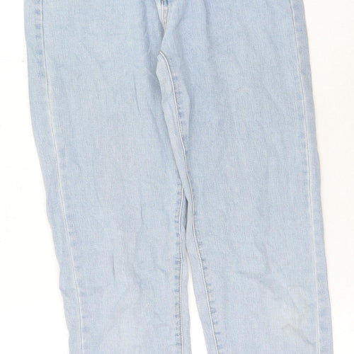 SheIn Womens Blue Cotton Tapered Jeans Size S Regular Button