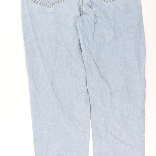 SheIn Womens Blue Cotton Tapered Jeans Size S Regular Button