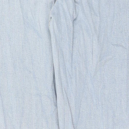 SheIn Womens Blue Cotton Tapered Jeans Size S Regular Button