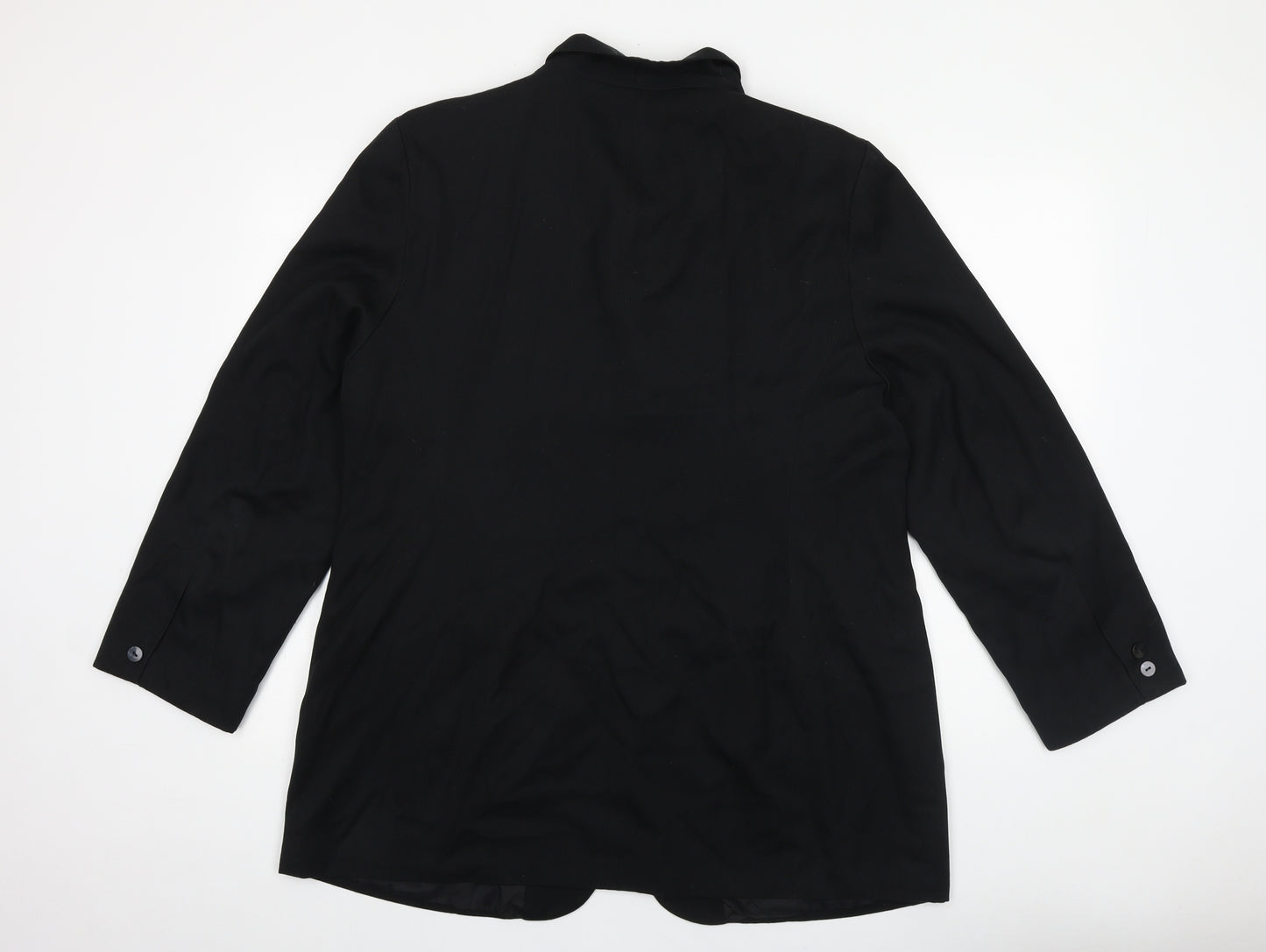 Preworn Mens Black Polyester Jacket Blazer Size 40