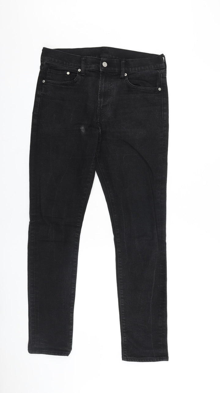 Denim & Co. Womens Black Cotton Skinny Jeans Size 33 in L30 in Regular Zip