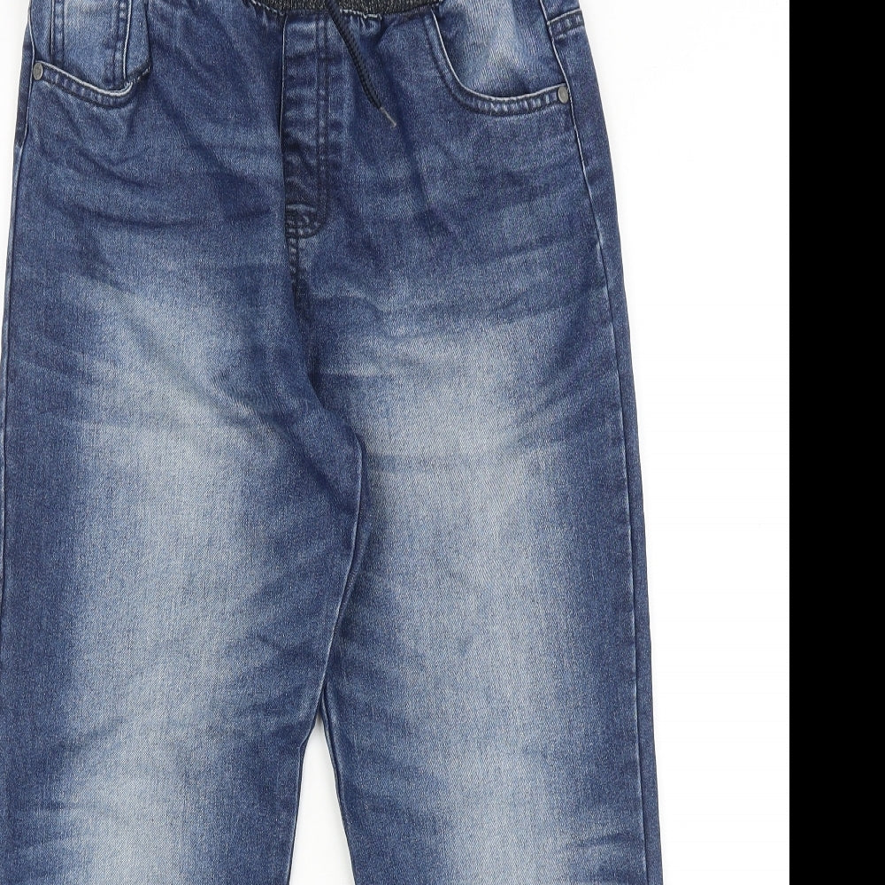 F&F Boys Blue Cotton Straight Jeans Size 13-14 Years Regular Pullover