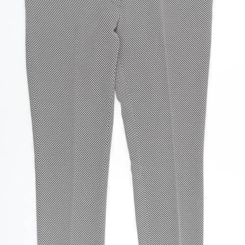 James Lakeland Womens Black Geometric Polyester Dress Pants Trousers Size 38 in L31 in Regular Zip
