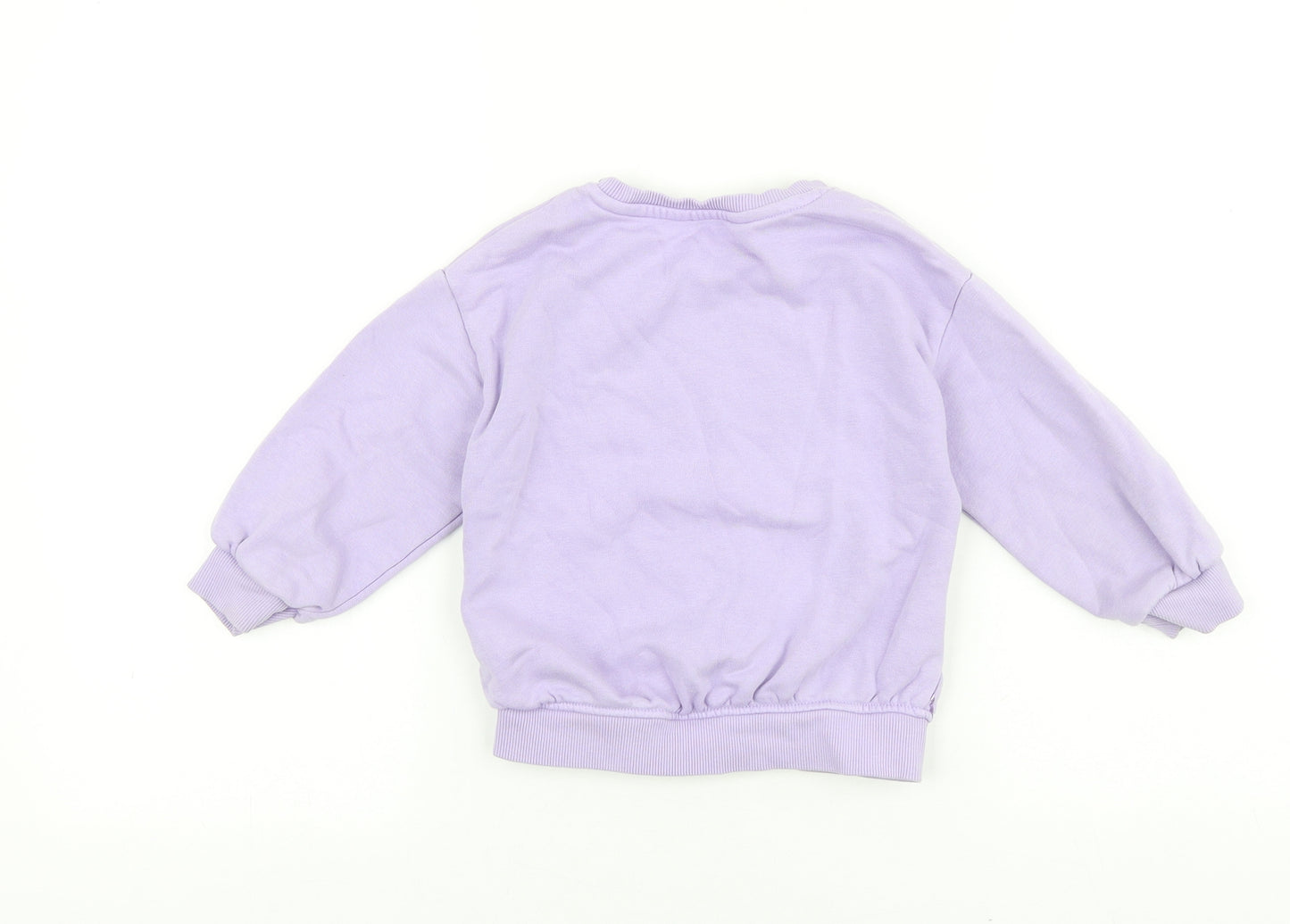 Marks and Spencer Girls Pink 100% Cotton Pullover Sweatshirt Size 2-3 Years Pullover - Lion King
