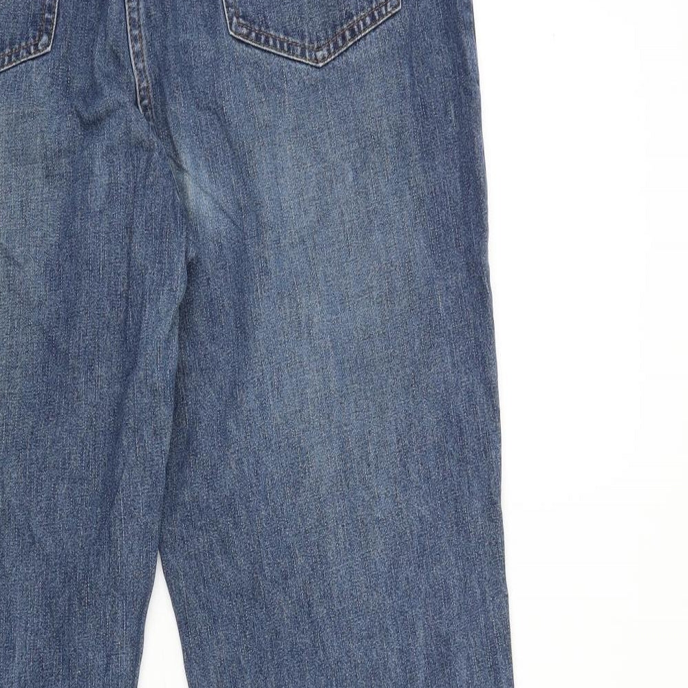 Brooker Womens Blue Cotton Bootcut Jeans Size 16 L31 in Regular Tie