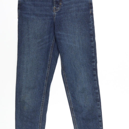 Topshop Womens Blue Cotton Skinny Jeans Size 26 in L32 in Regular Zip