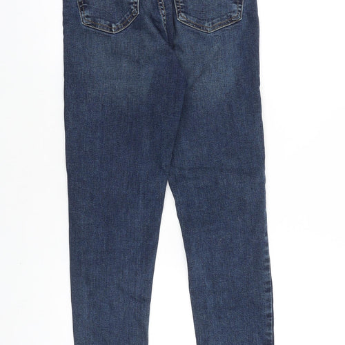 Topshop Womens Blue Cotton Skinny Jeans Size 26 in L32 in Regular Zip