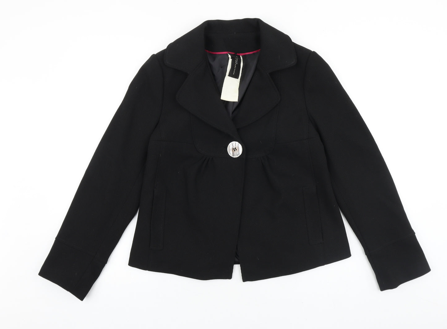 Evie Collection Womens Black Jacket Blazer Size 10 Button