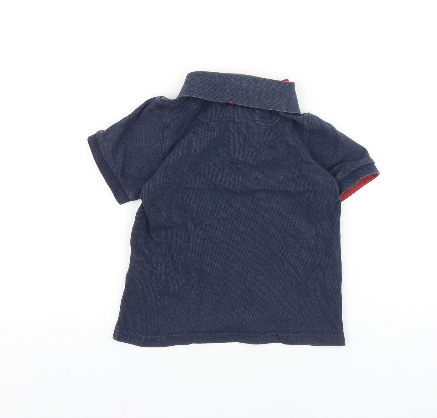 Joules Girls Blue 100% Cotton Basic Polo Size 6 Years Collared Button