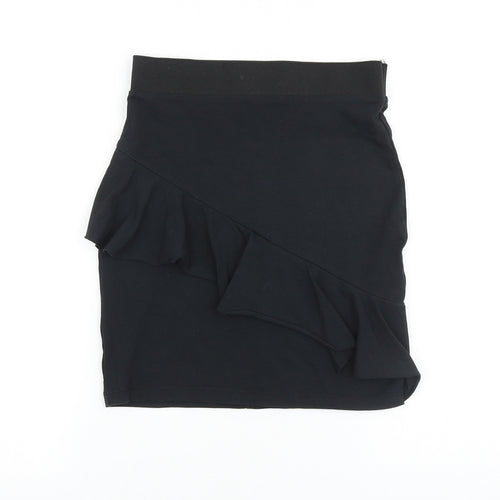 OVS Womens Black Cotton Straight & Pencil Skirt Size 24 in