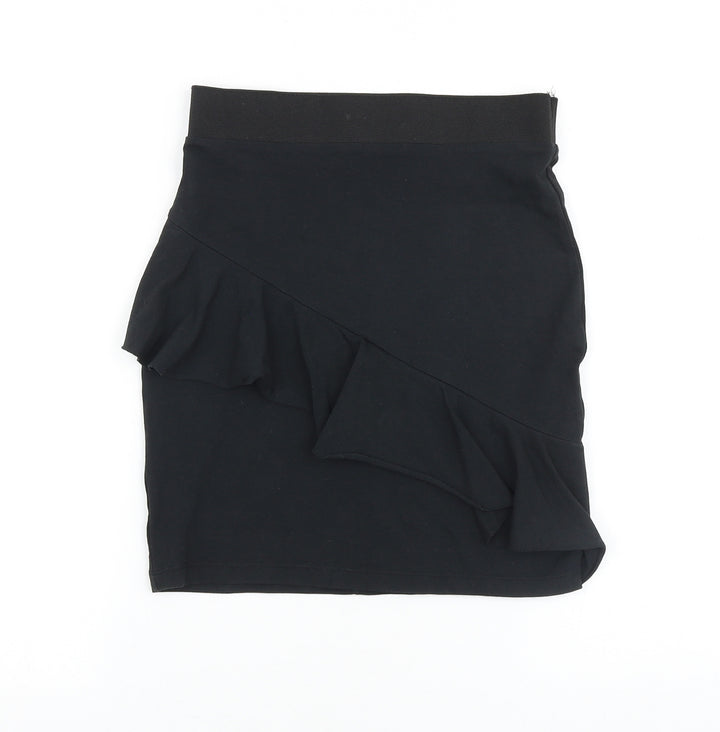 OVS Womens Black Cotton Straight & Pencil Skirt Size 24 in