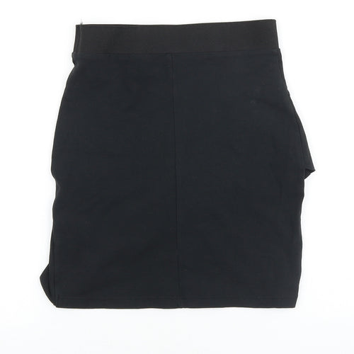 OVS Womens Black Cotton Straight & Pencil Skirt Size 24 in