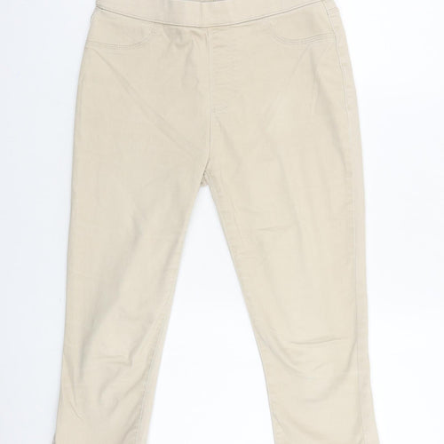 Preworn Womens Beige Cotton Jegging Jeans Size 10 Regular - 19in inside leg