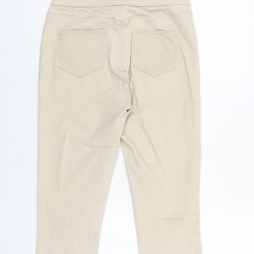 Preworn Womens Beige Cotton Jegging Jeans Size 10 Regular - 19in inside leg