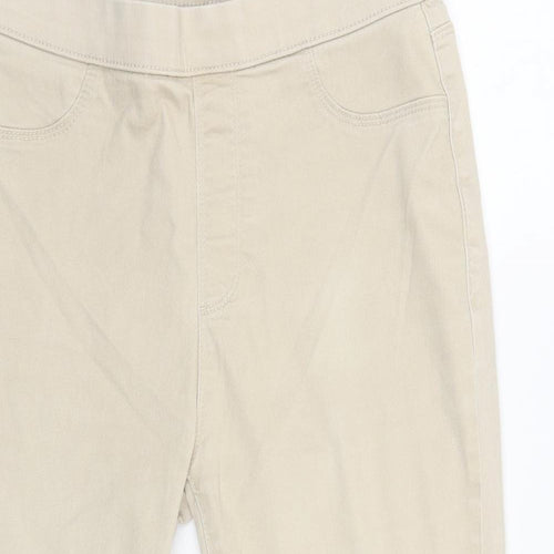 Preworn Womens Beige Cotton Jegging Jeans Size 10 Regular - 19in inside leg