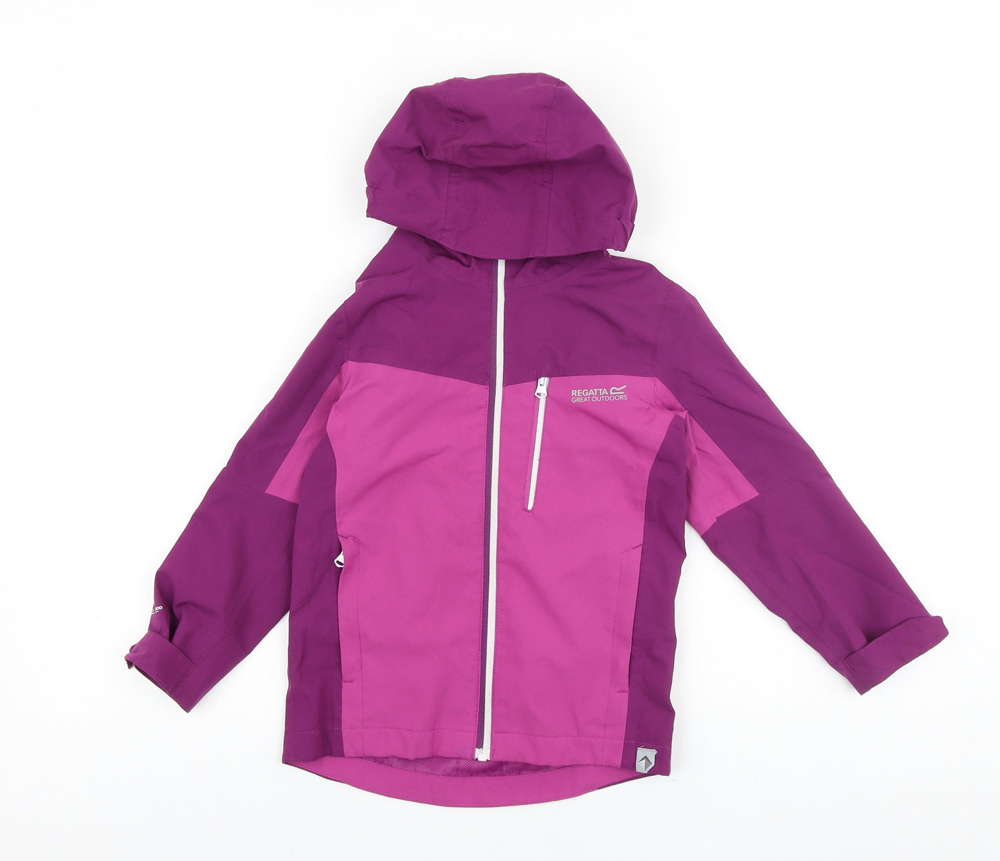 Regatta Girls Purple Windbreaker Jacket Size 5-6 Years Zip
