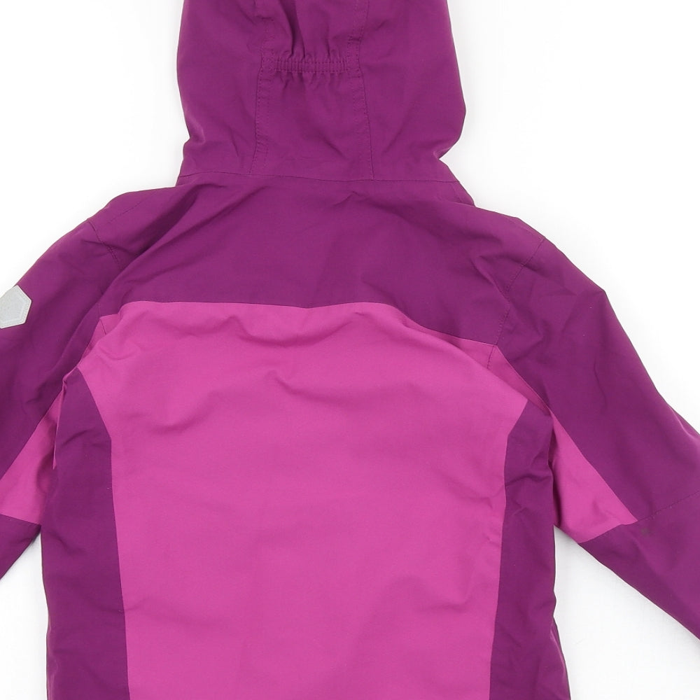 Regatta Girls Purple Windbreaker Jacket Size 5-6 Years Zip
