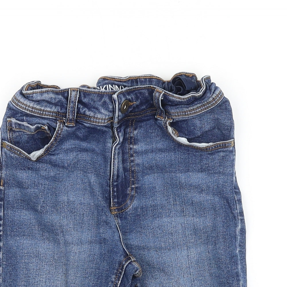 Denim & Co. Boys Blue 100% Cotton Bermuda Shorts Size 7-8 Years Regular Zip