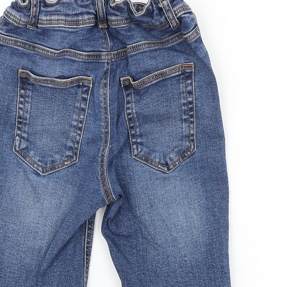 Denim & Co. Boys Blue 100% Cotton Bermuda Shorts Size 7-8 Years Regular Zip