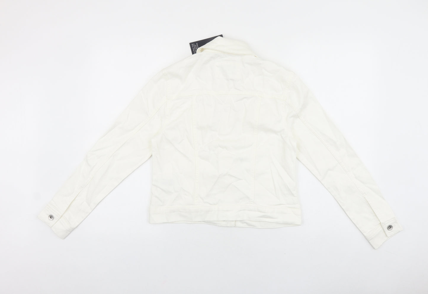 Marks and Spencer Womens White Jacket Size 10 Button