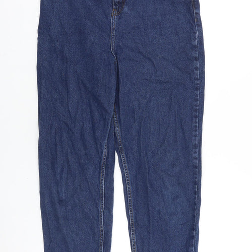 ASOS Womens Blue Cotton Straight Jeans Size 30 in L30 in Regular Zip