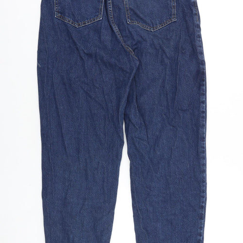 ASOS Womens Blue Cotton Straight Jeans Size 30 in L30 in Regular Zip