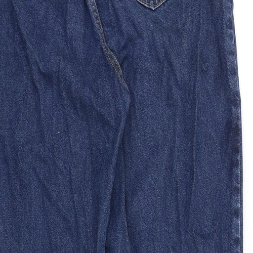 ASOS Womens Blue Cotton Straight Jeans Size 30 in L30 in Regular Zip