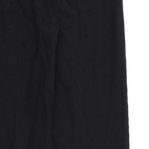 Nasty Gal Womens Black Cotton Straight Jeans Size 6 L28 in Regular Zip