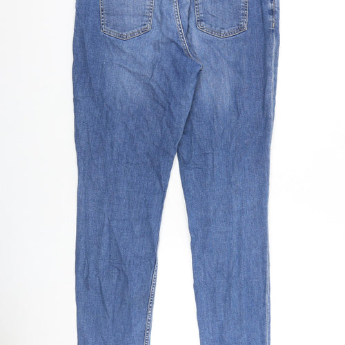 Preworn Womens Blue Cotton Skinny Jeans Size 35 in L30 in Regular Zip