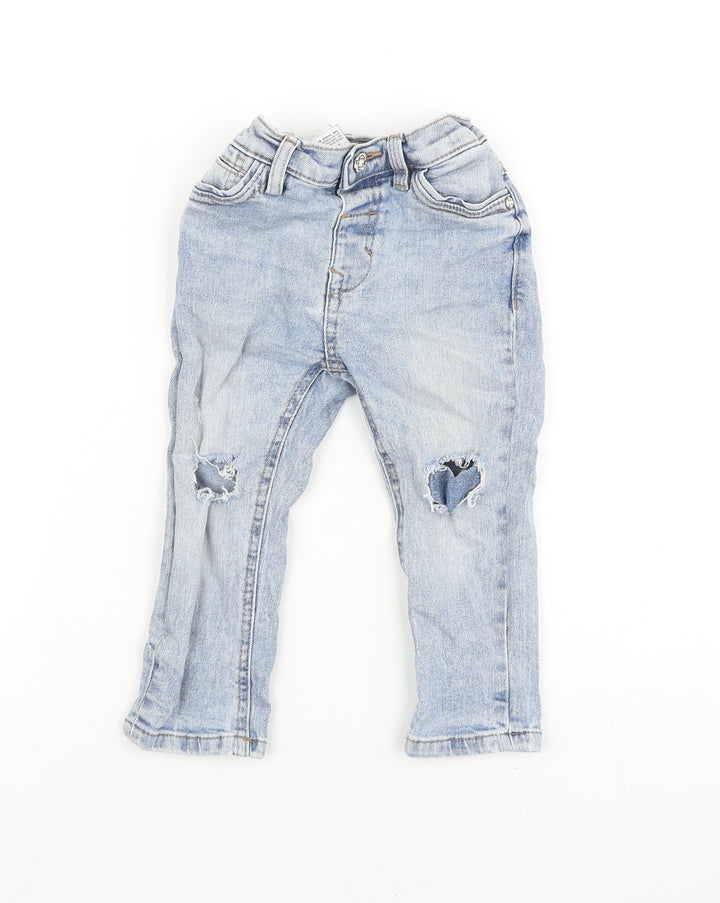 NEXT Grey 100% Merino Wool Jogger Jeans Size 12-18 Months Zip