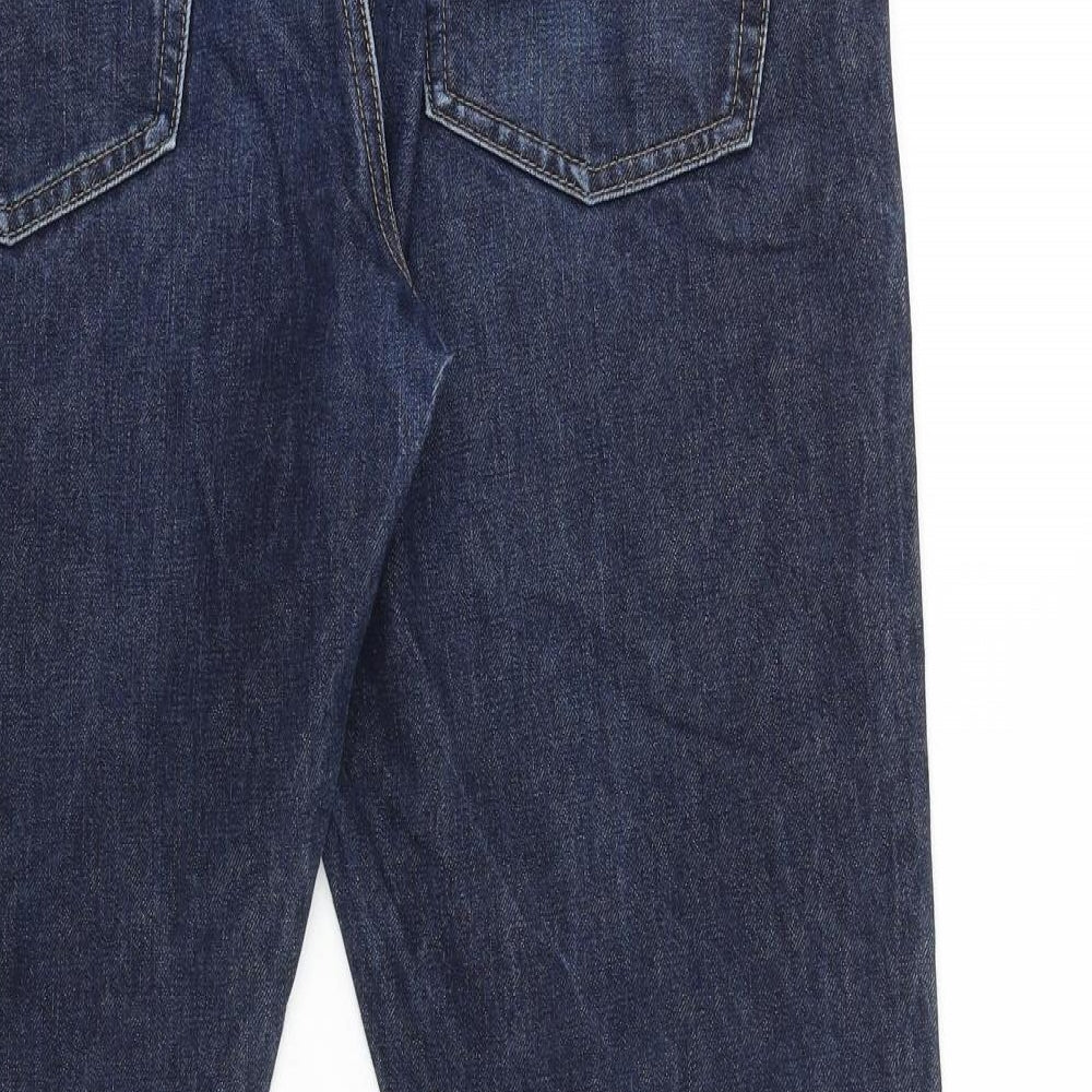 Preworn Mens Blue Cotton Straight Jeans Size 36 in L30 in Regular Zip