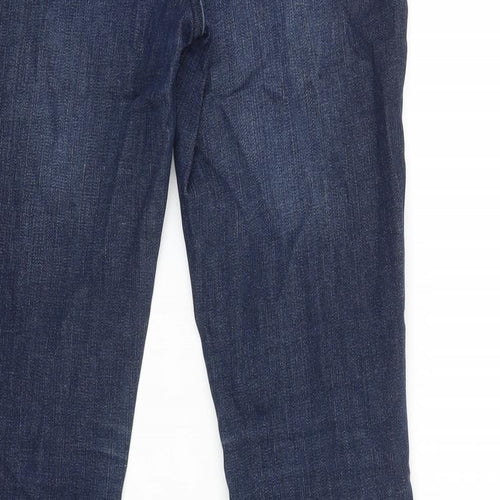 Topshop Womens Blue Cotton Tapered Jeans Size 28 in L30 in Regular Zip
