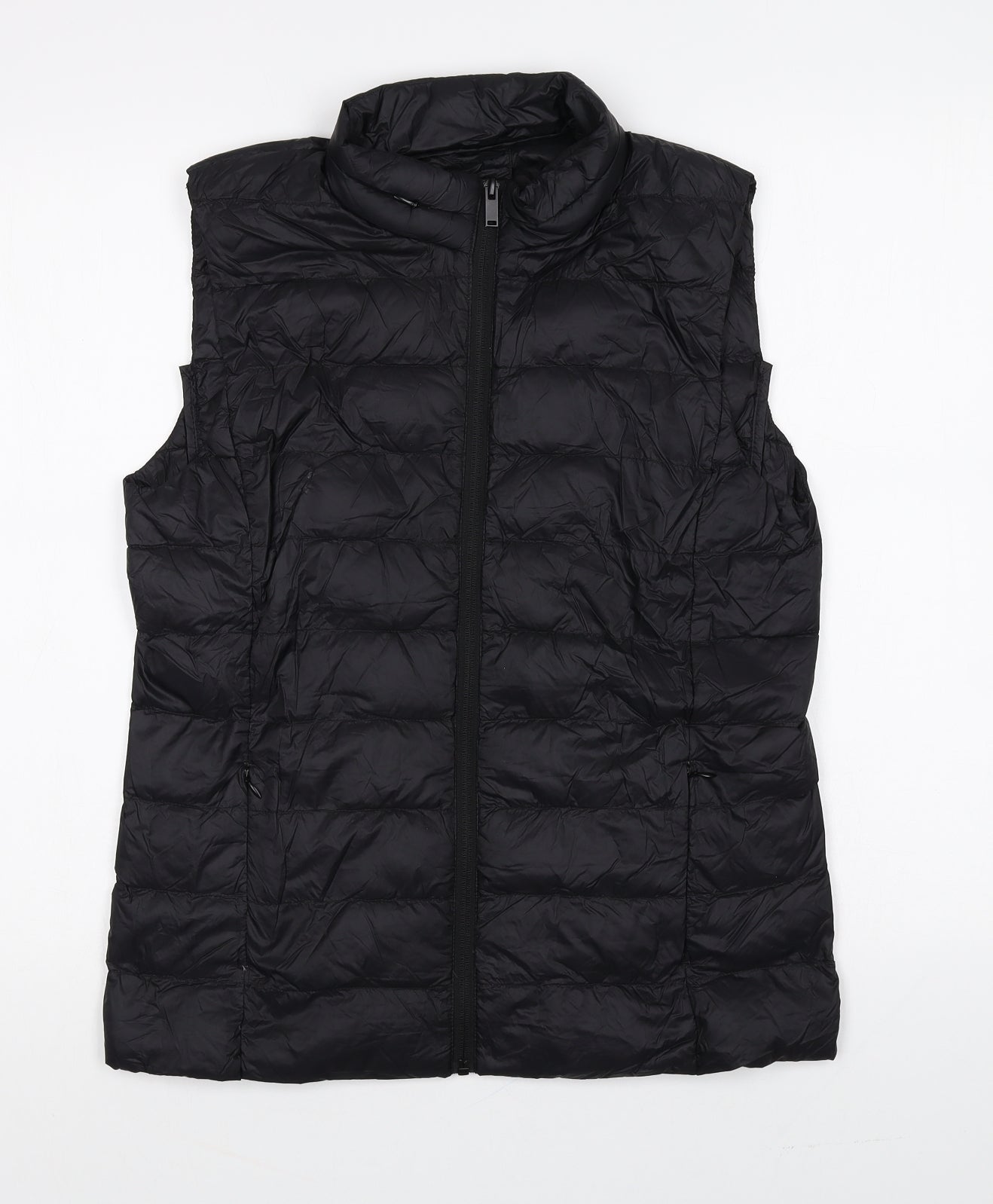 Marks and Spencer Womens Black Gilet Jacket Size 10 Zip