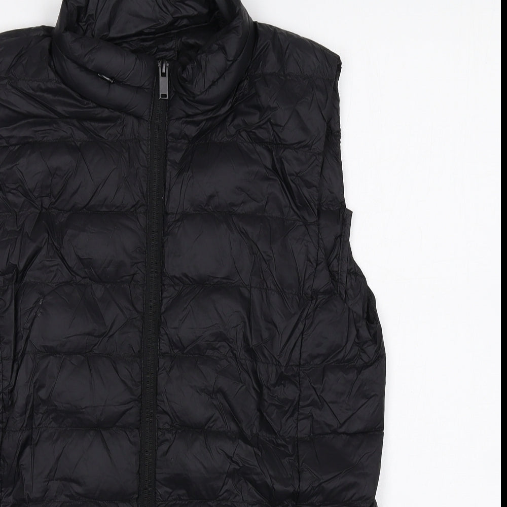 Marks and Spencer Womens Black Gilet Jacket Size 10 Zip