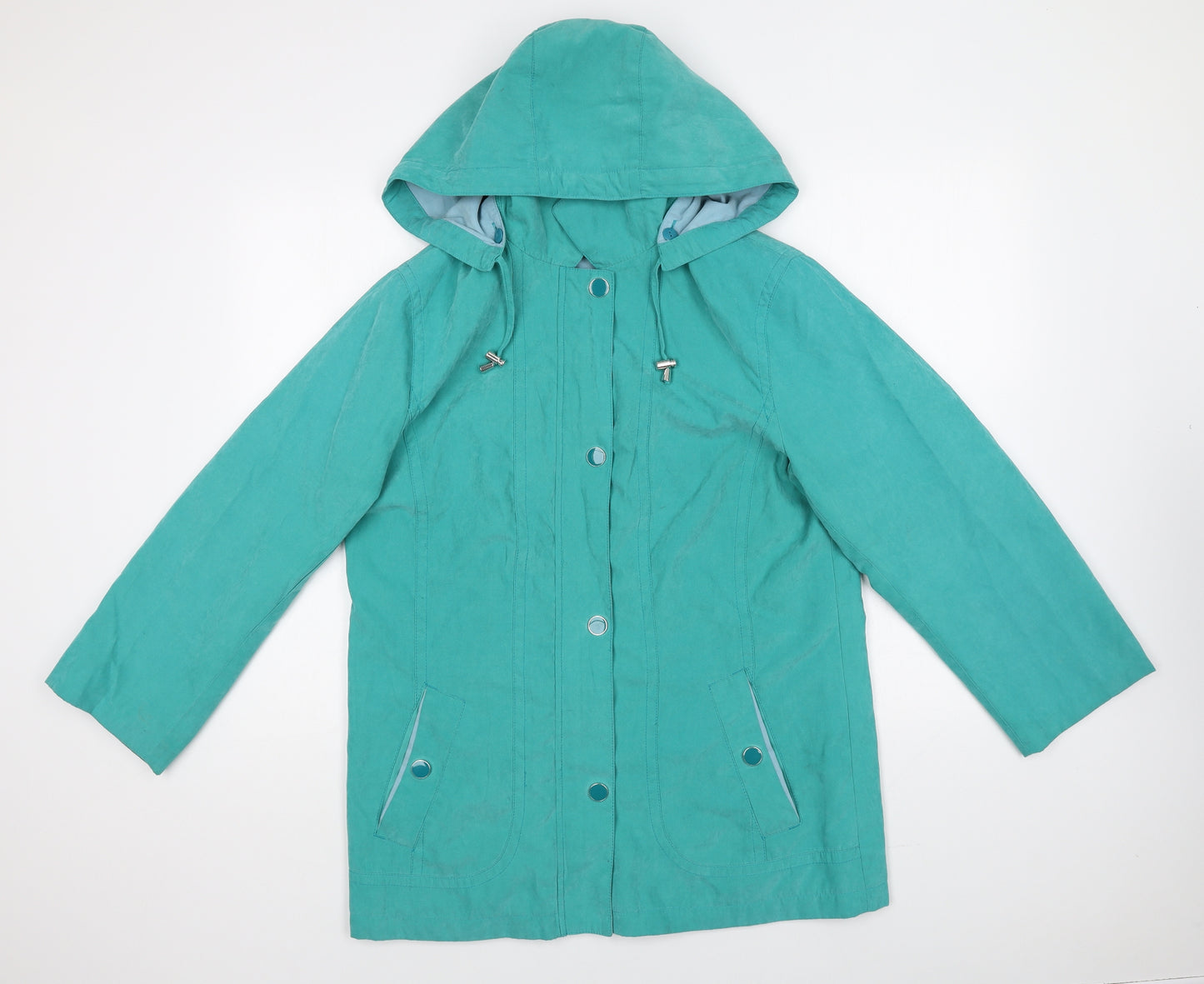 Isle Womens Green Jacket Size 12 Zip